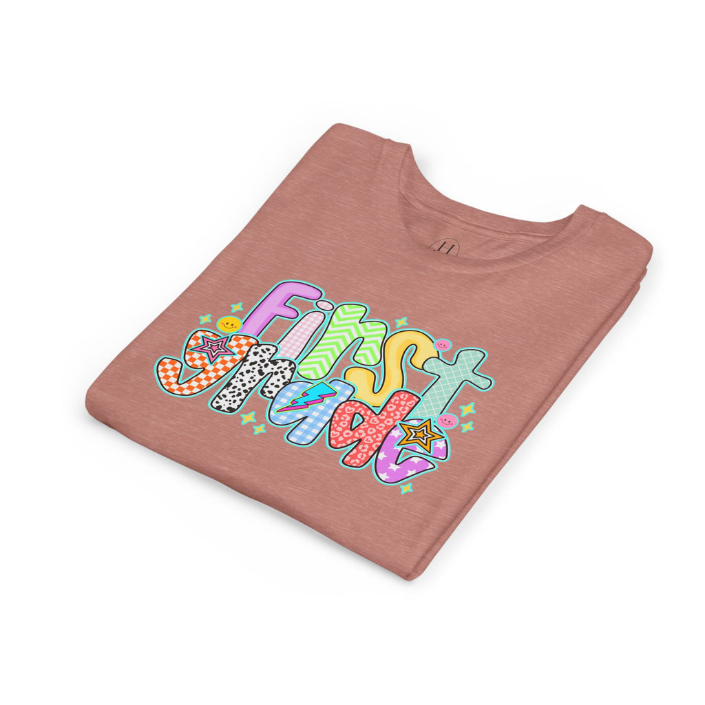 1st grade back to school doodle Youth Graphic Tee