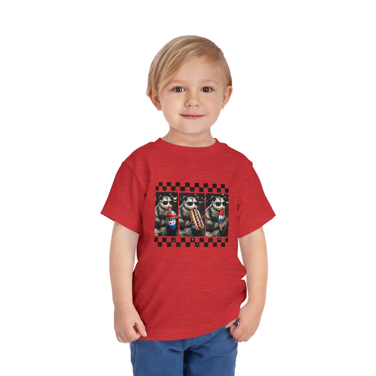Opossum 4th of July Toddler Graphic T-shirt