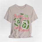 Pickles and Jesus Salty & Saved T-Shirt
