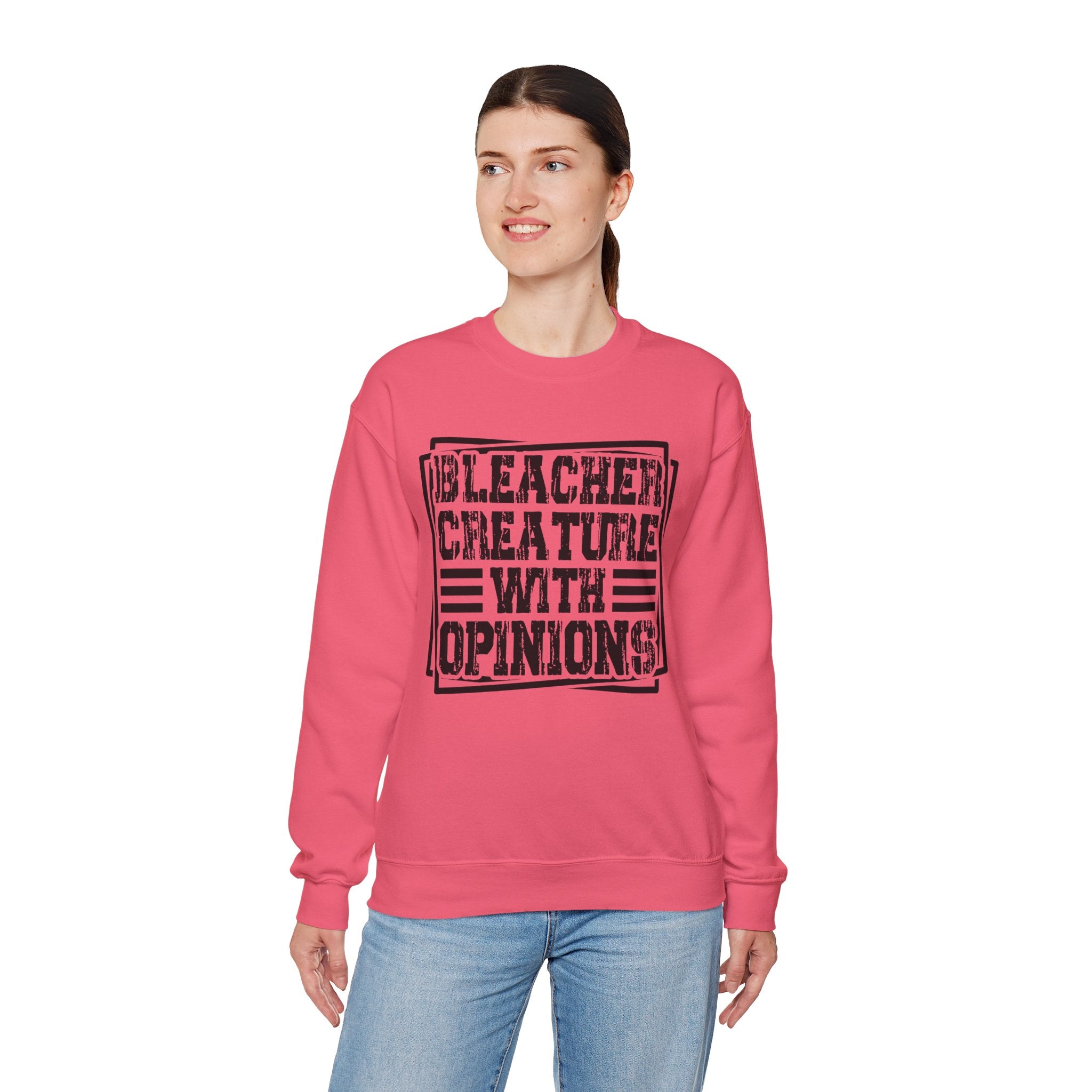 "Bleacher Creature With Opinions" Vintage-Style Crewneck