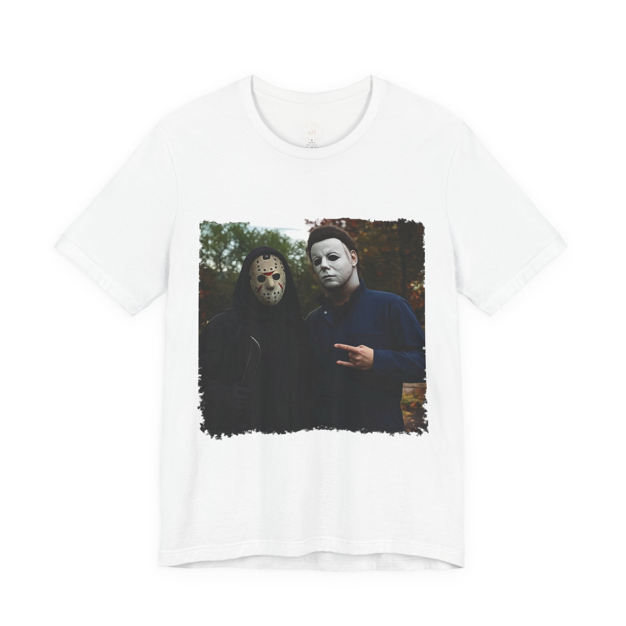 Horror Mask Duo Halloween Graphic Tee