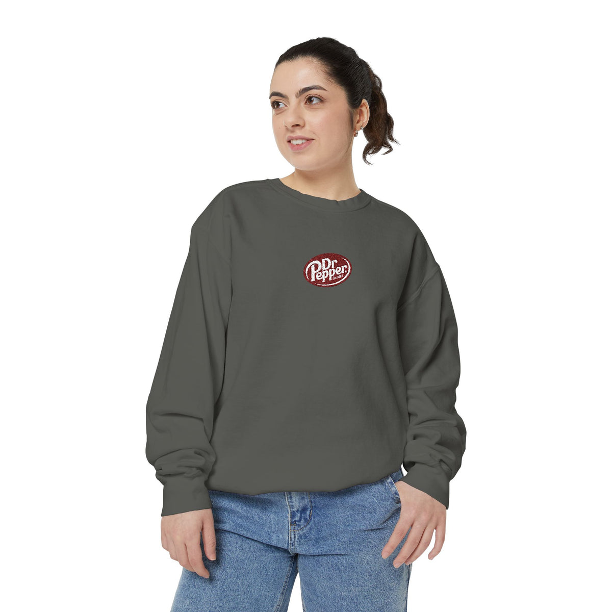 Dr Pepper Logo Garment-Dyed Sweatshirt