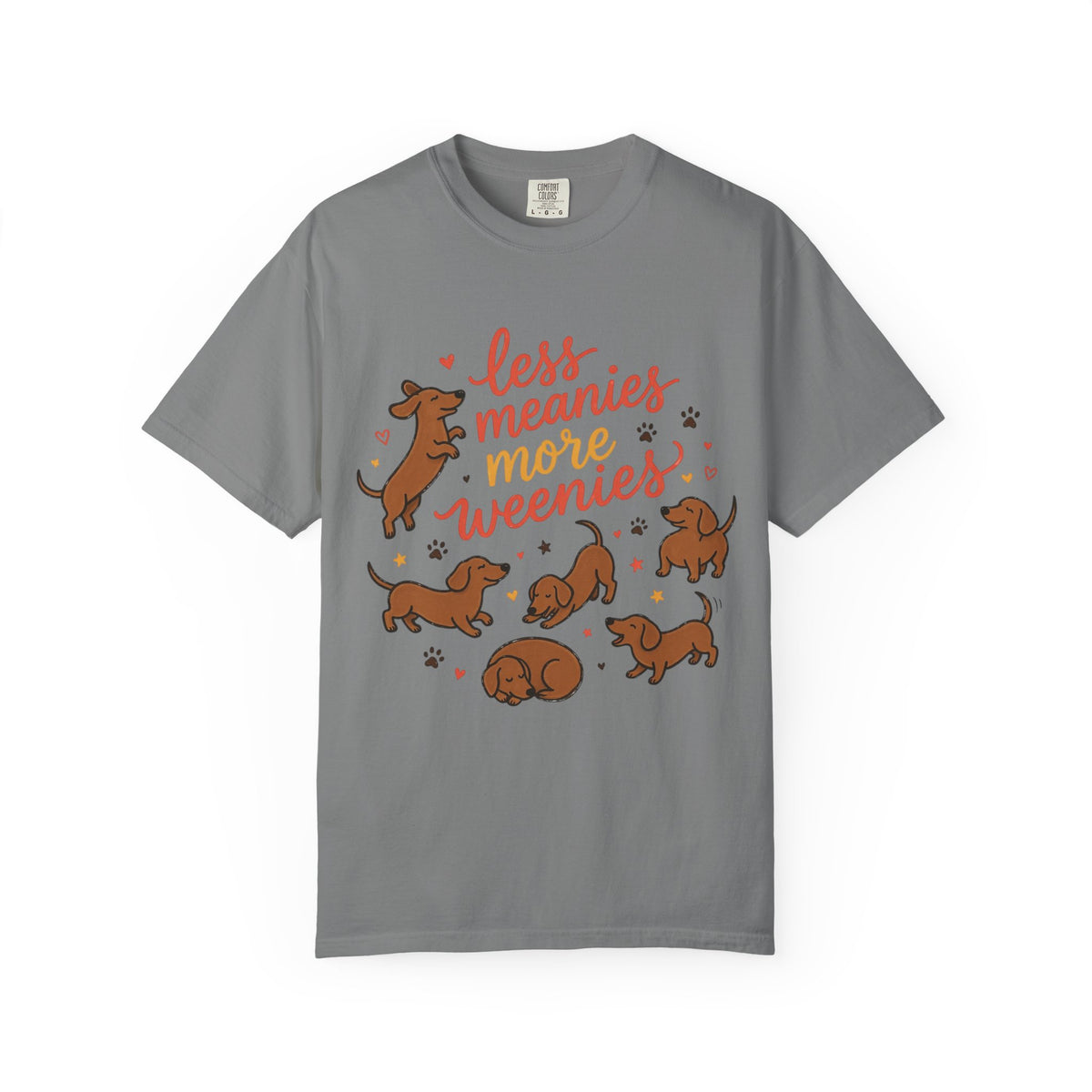 Less Meanies More Weenies Dachshund Graphic T-Shirt