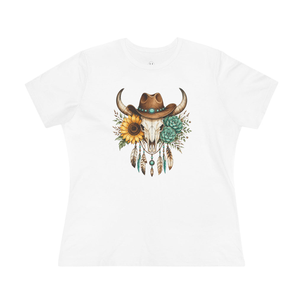 Cow Skull Floral Tee