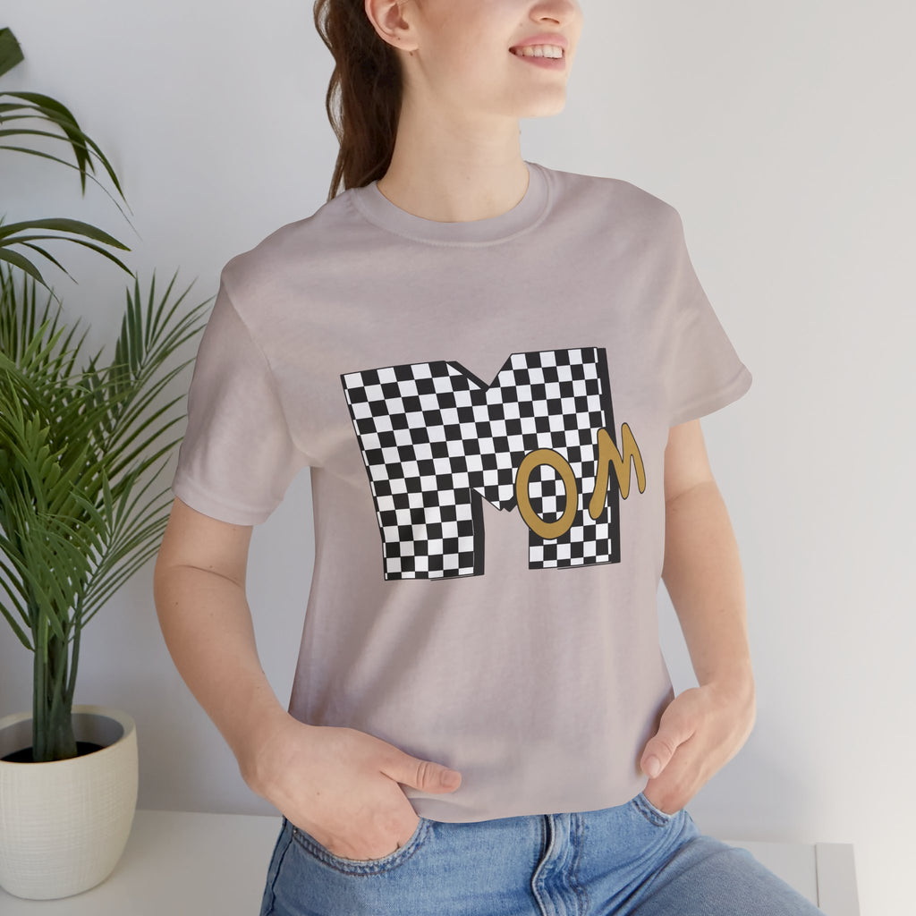 Checkerboard 'Mom' Graphic Tee