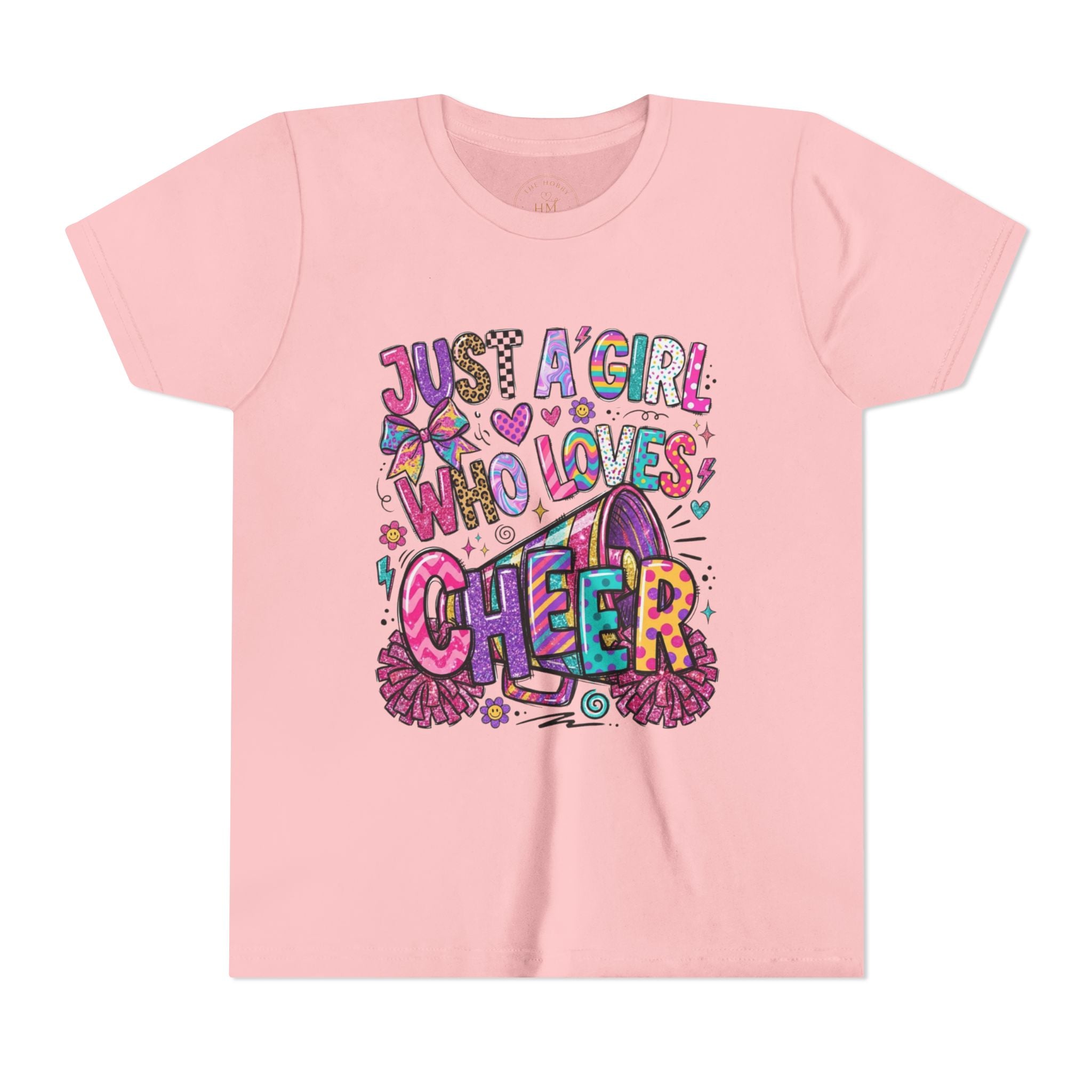 "Just a Girl Who Loves Cheer" Youth Cheer T‑Shirt