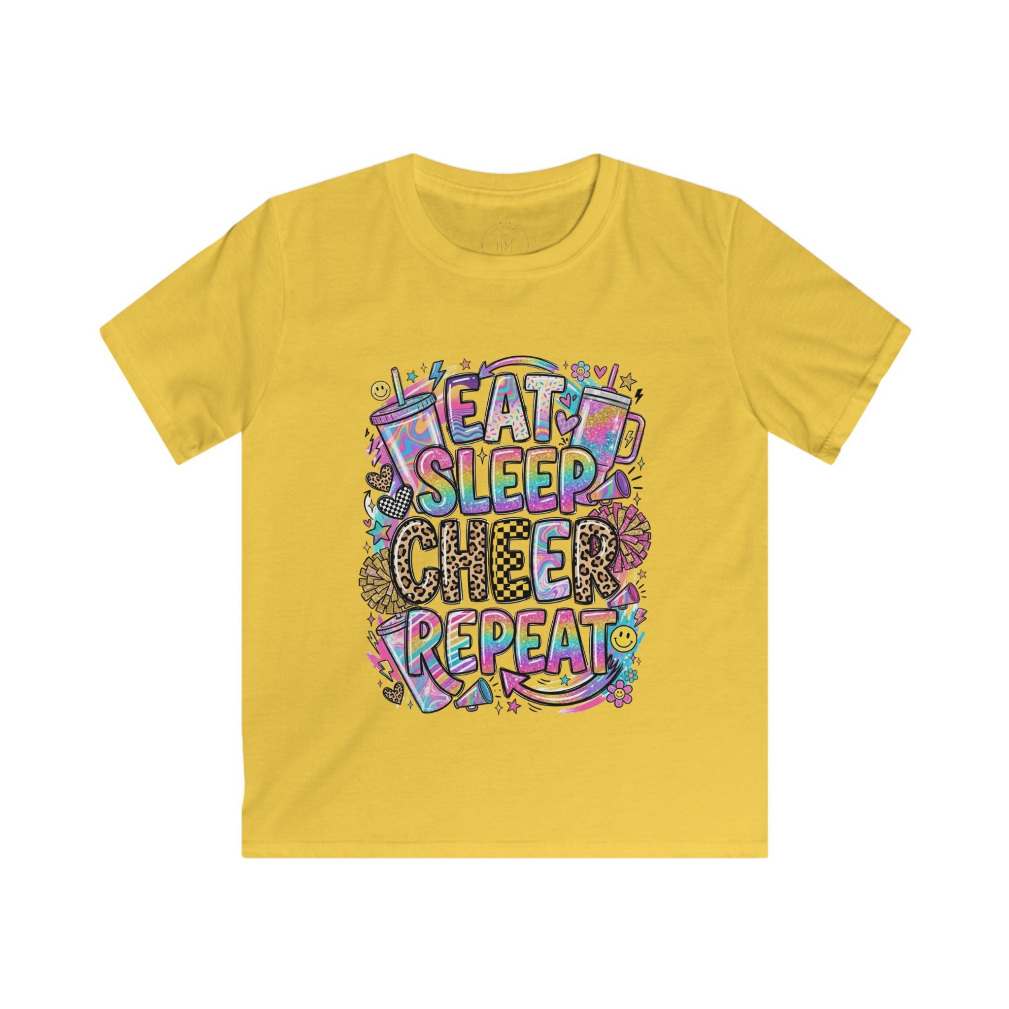 Eat, Sleep, Cheer, Repeat! Youth Tee
