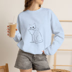 Cat Minimalist Crewneck Sweatshirt
