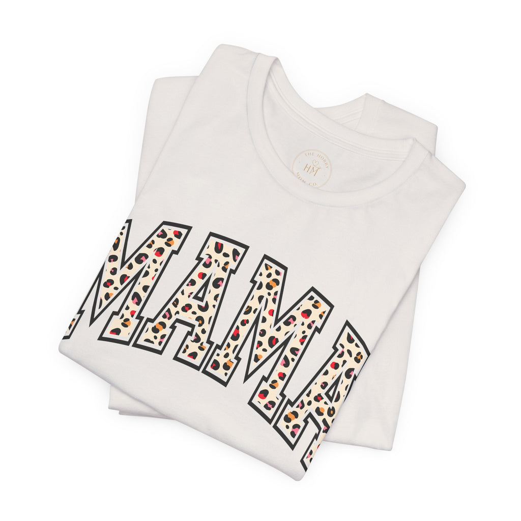 Women's Casual 'MAMA' Leopard Print Graphic Tee