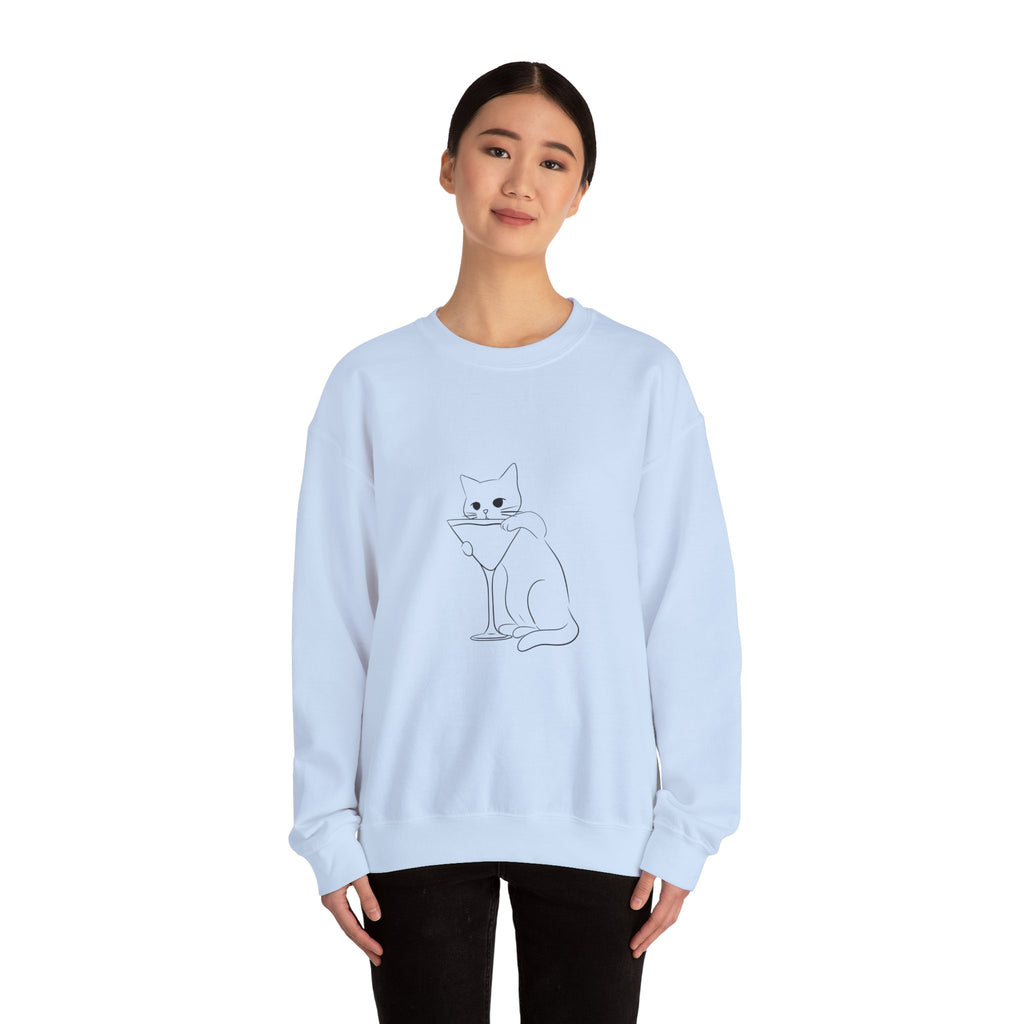 Cat Minimalist Crewneck Sweatshirt