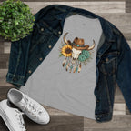 Cow Skull Floral Tee