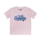 "Cougars" Paw & Bow Youth School Spirit Tee