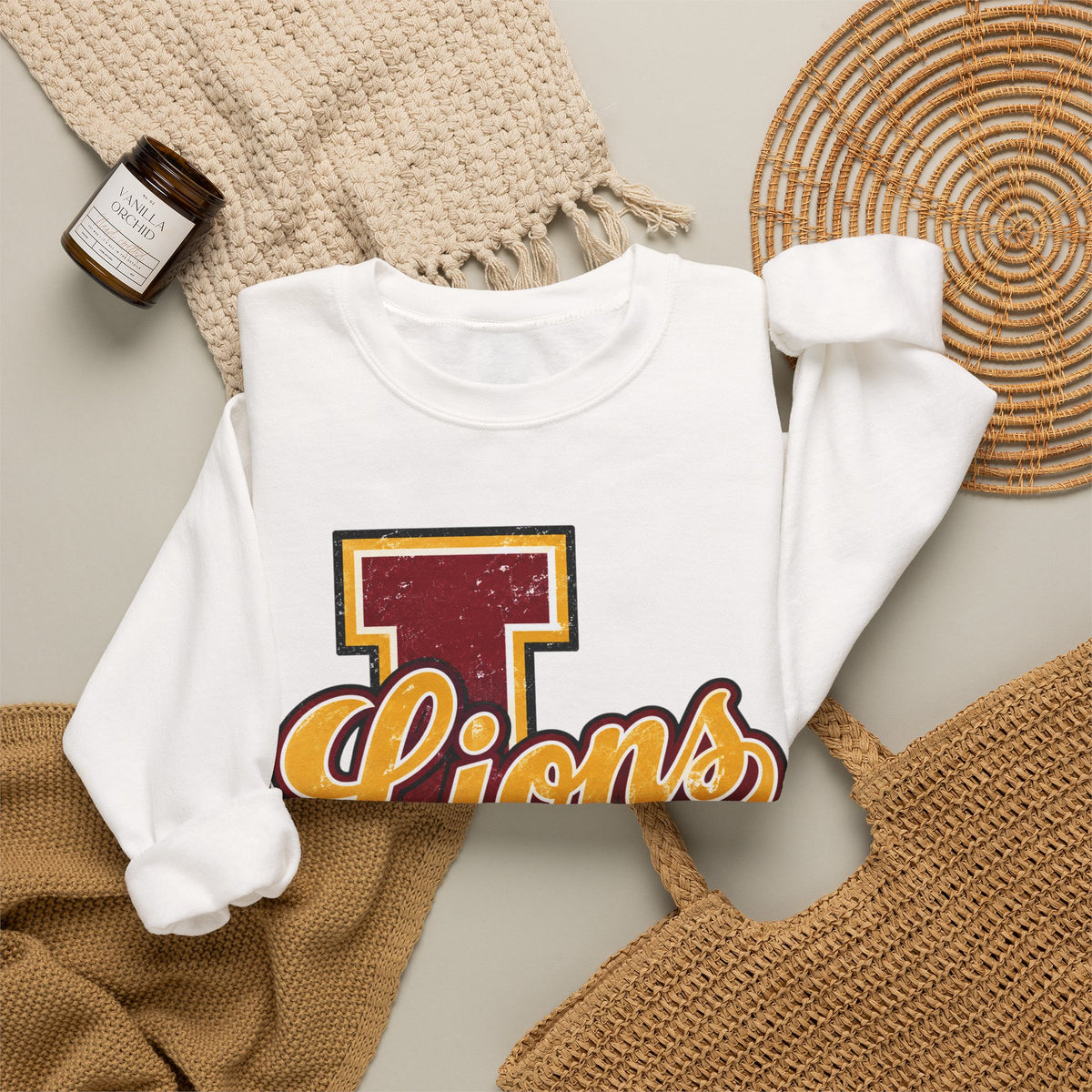 Letterman School Spirit Crewneck Sweatshirt