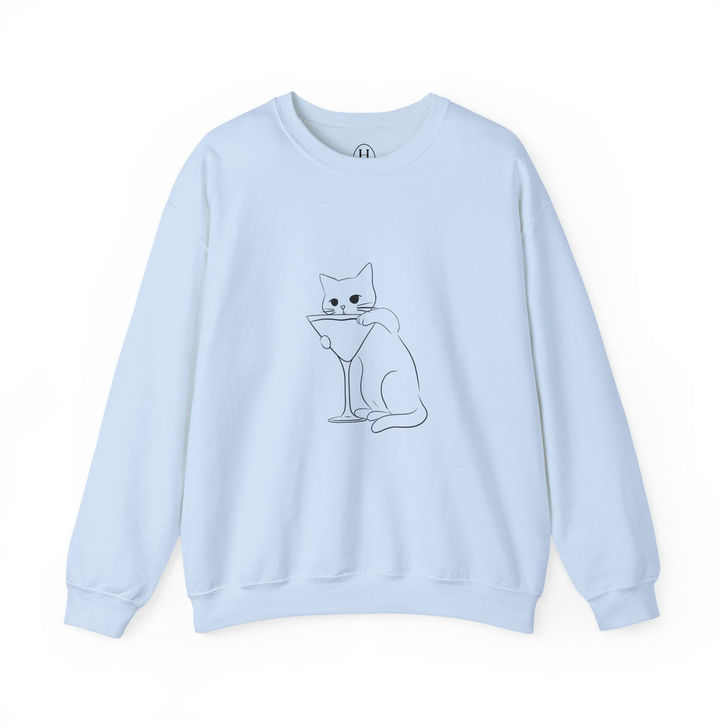 Cat Minimalist Crewneck Sweatshirt