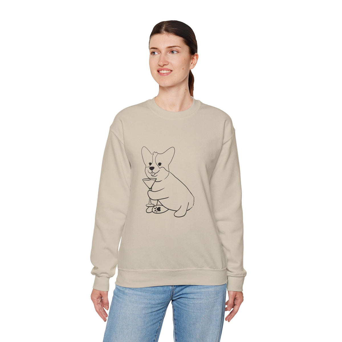 Corgi Cocktail Crewneck Sweatshirt