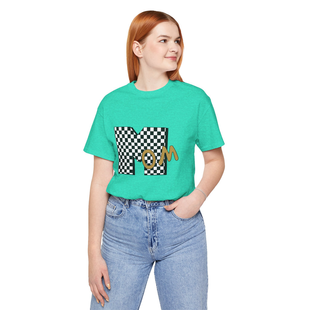 Checkerboard 'Mom' Graphic Tee