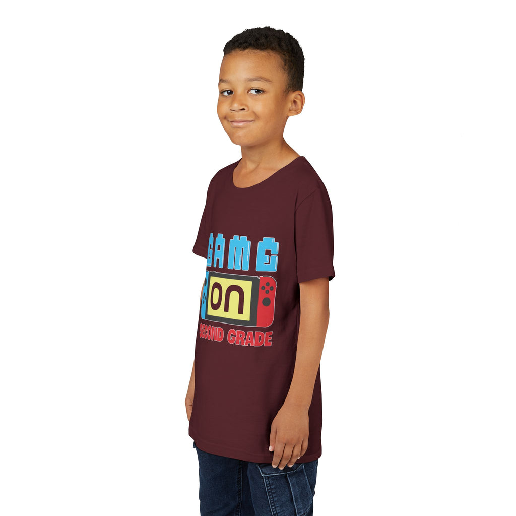 "Game On" Second Grade Gamer Shirt (Custom Name)