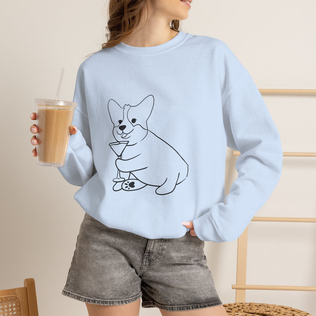 Corgi Cocktail Crewneck Sweatshirt