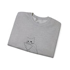 Cat Minimalist Crewneck Sweatshirt