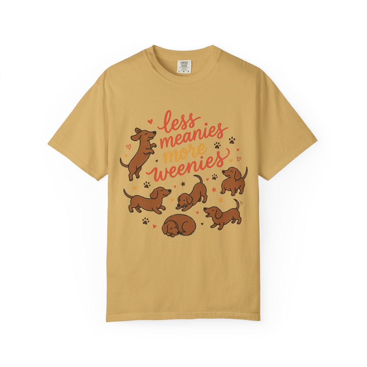 Less Meanies More Weenies Dachshund Graphic T-Shirt