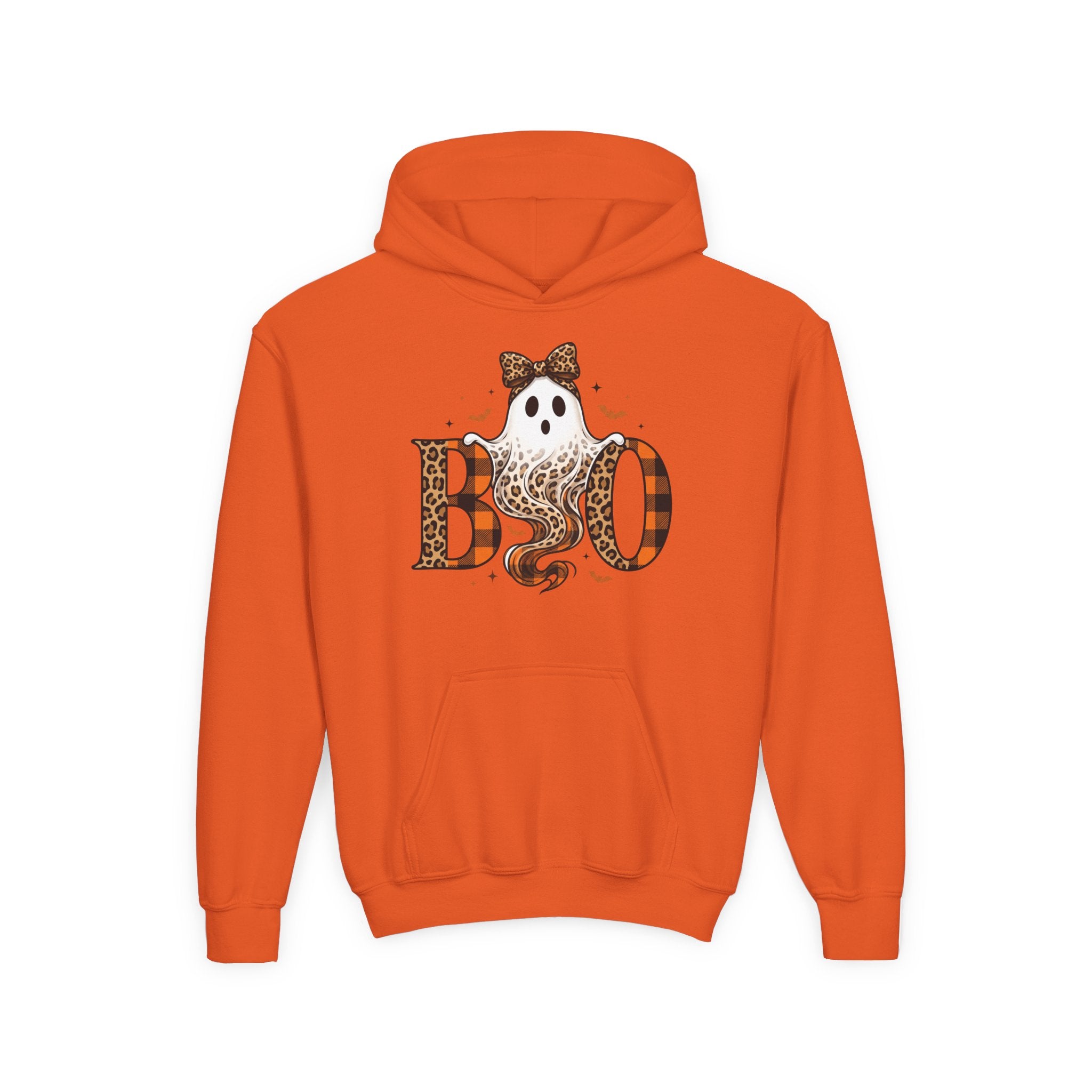Halloween 'BOO' Leopard Ghost Youth Hoodie
