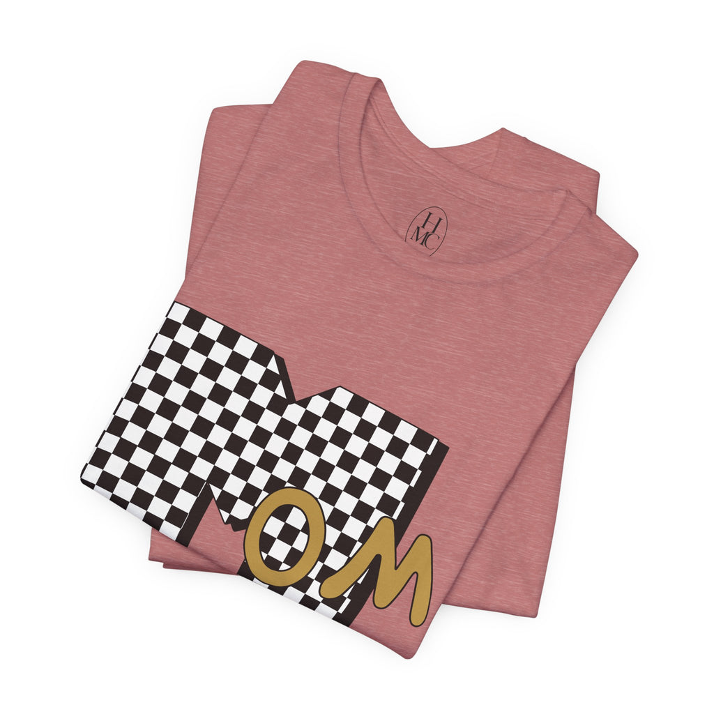 Checkerboard 'Mom' Graphic Tee