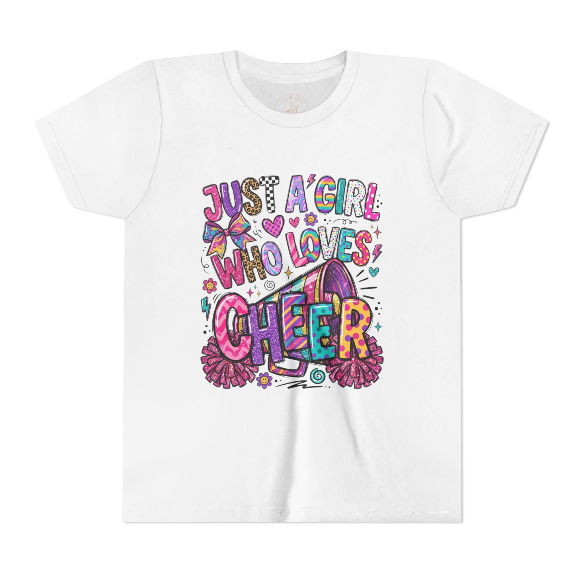 "Just a Girl Who Loves Cheer" Youth Cheer T‑Shirt