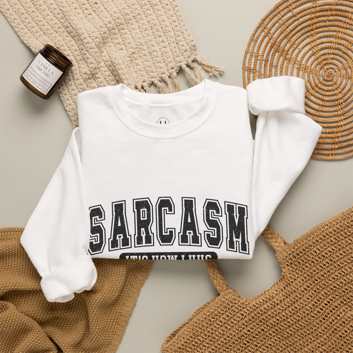 "Sarcasm: It's How I Hug" Graphic Pullover
