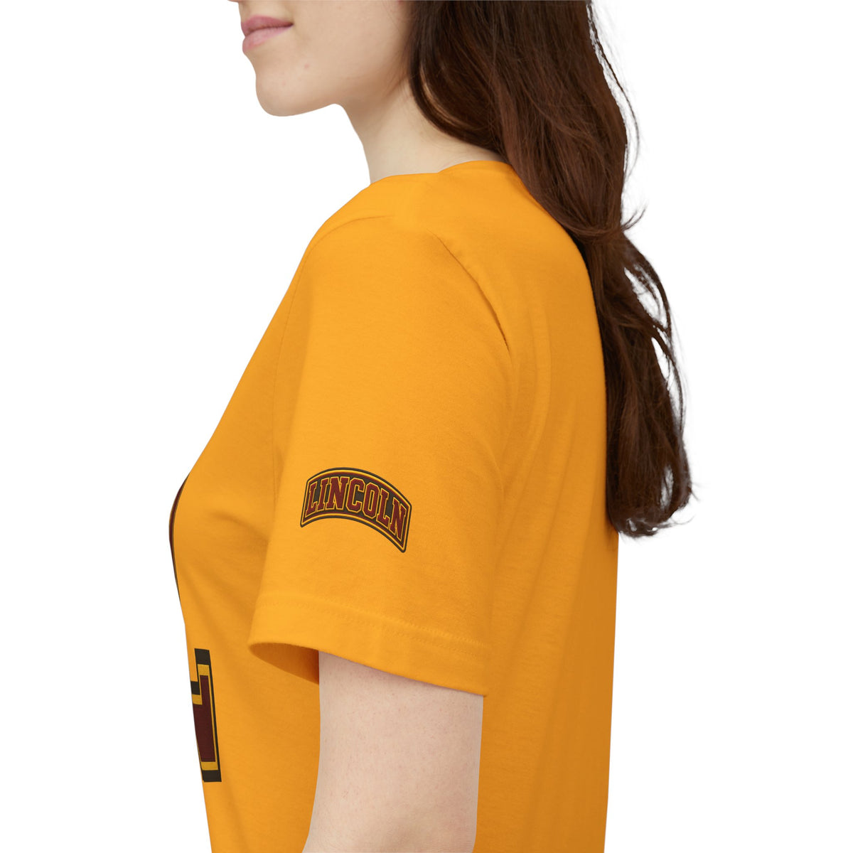Letter L Varsity T-Shirt - LIONS Custom - Order one size bigger to achieve the look as the female shown.