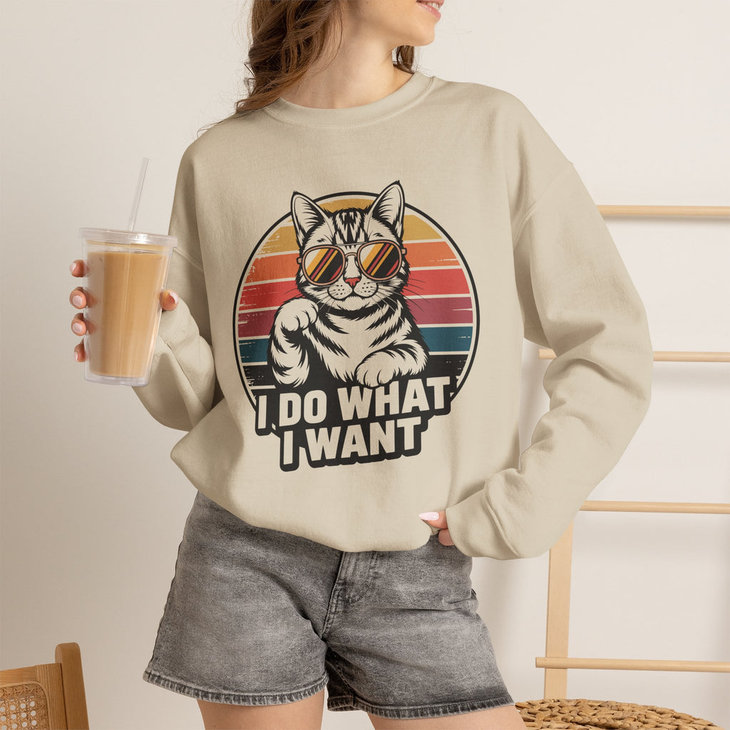 I Do What I Want Cat Crewneck Sweatshirt