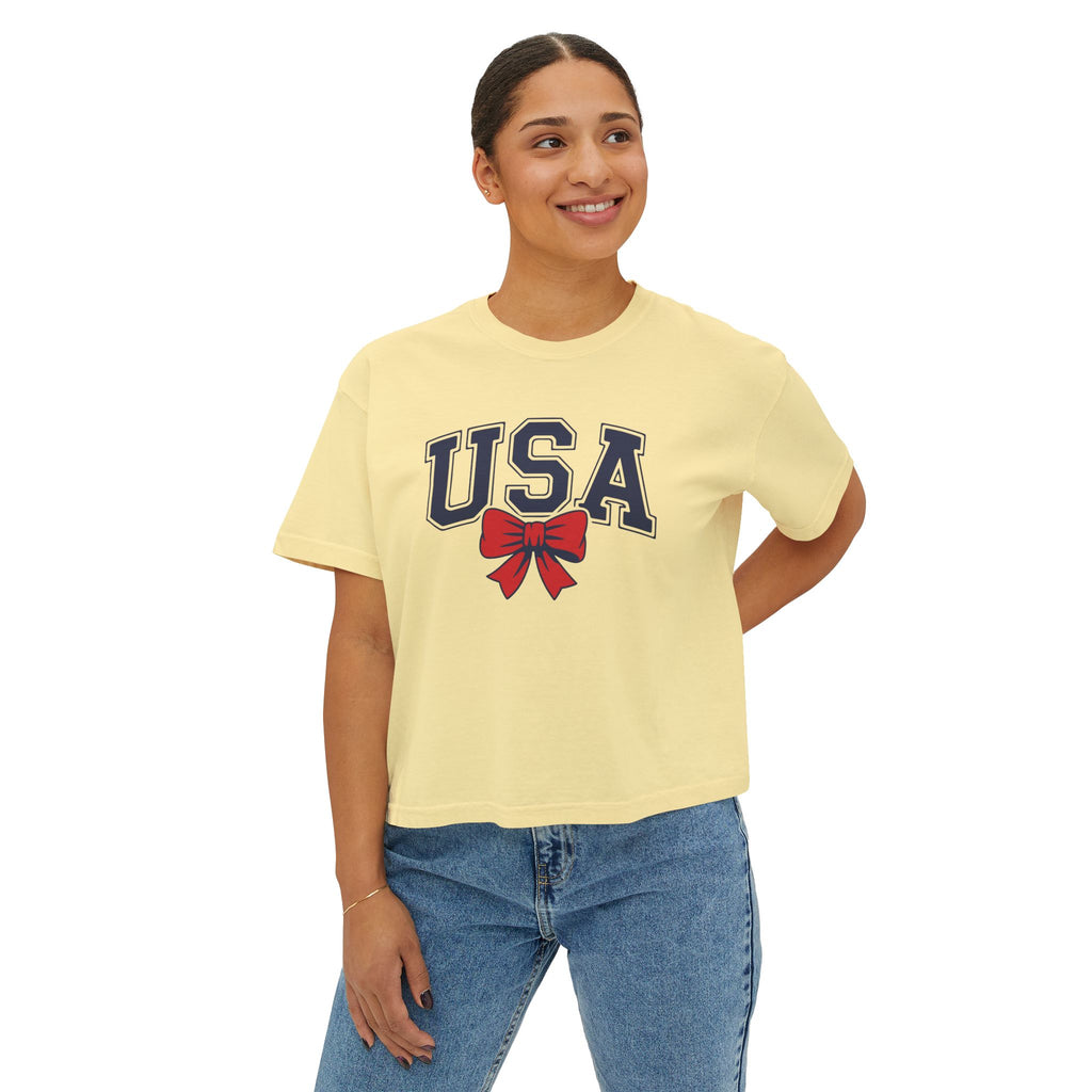 USA Patriotic Crop T-Shirt
