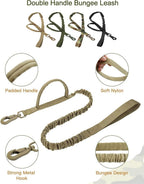 Military-Style Tactical Nylon Dog Collar and Leash Set