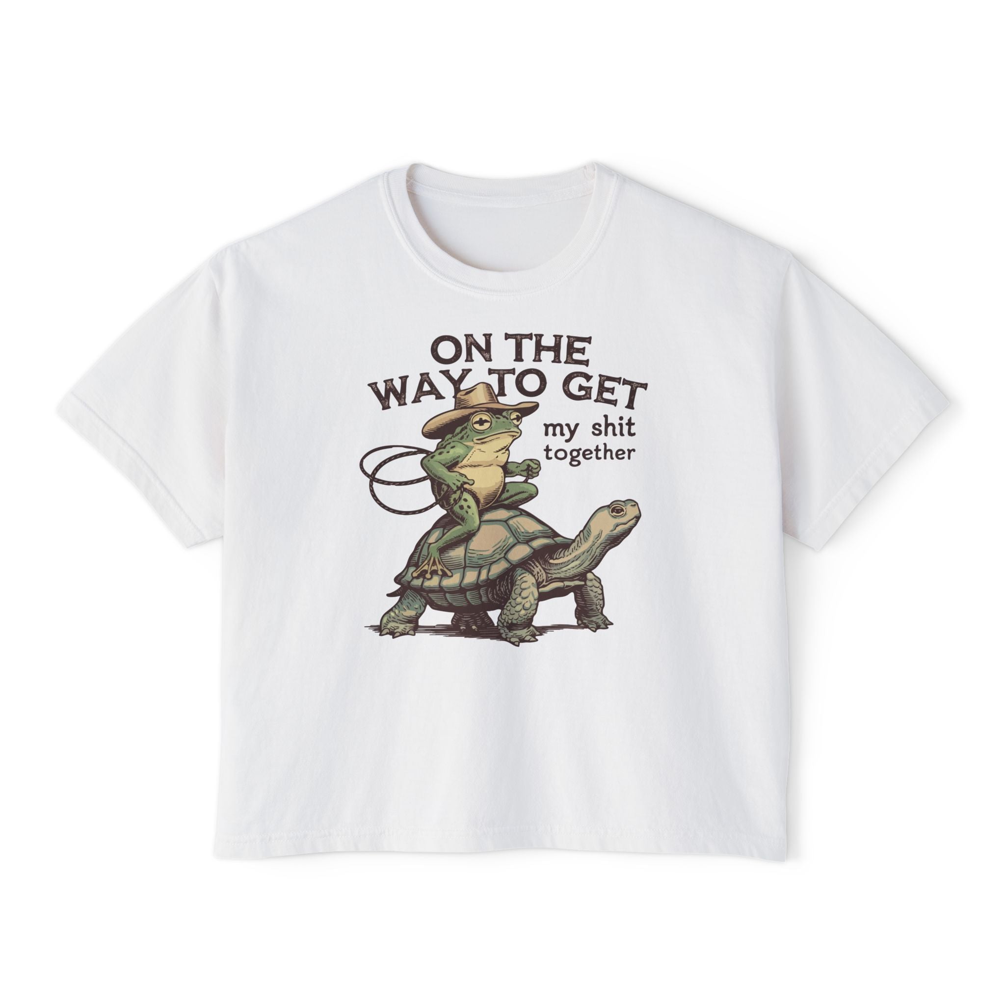 "On the Way to Get My Shit Together" Women's Boxy Tee
