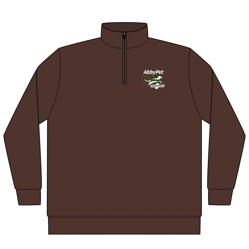 Abby Pet Logo Embroidered Quarter-Zip Pullover