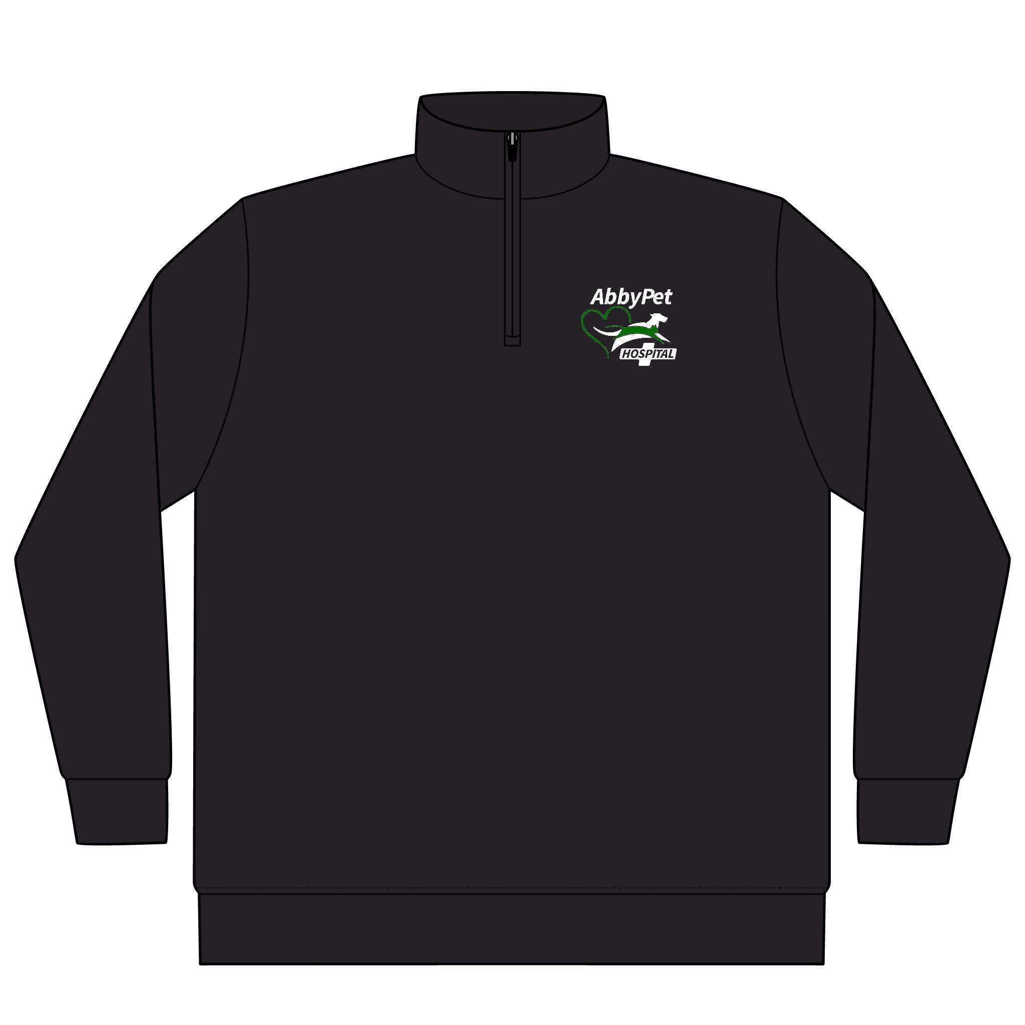 Abby Pet Logo Embroidered Quarter-Zip Pullover