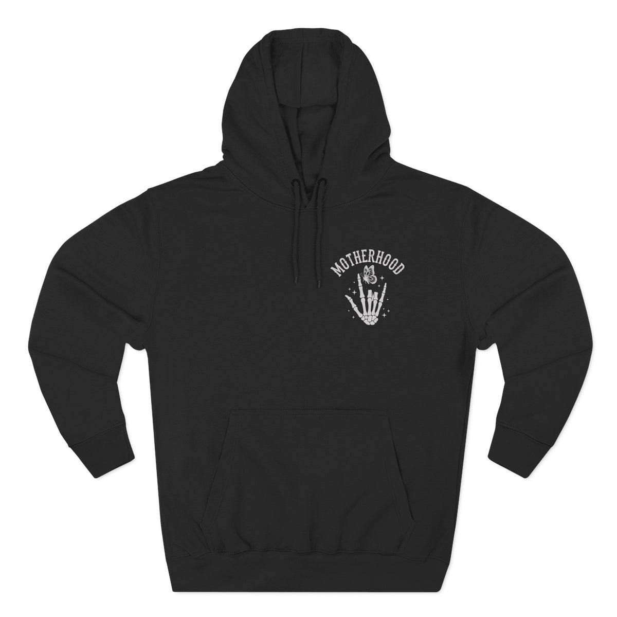 Motherhood Skeleton Graphic Hoodie — Rock Mom Fleece Pullover