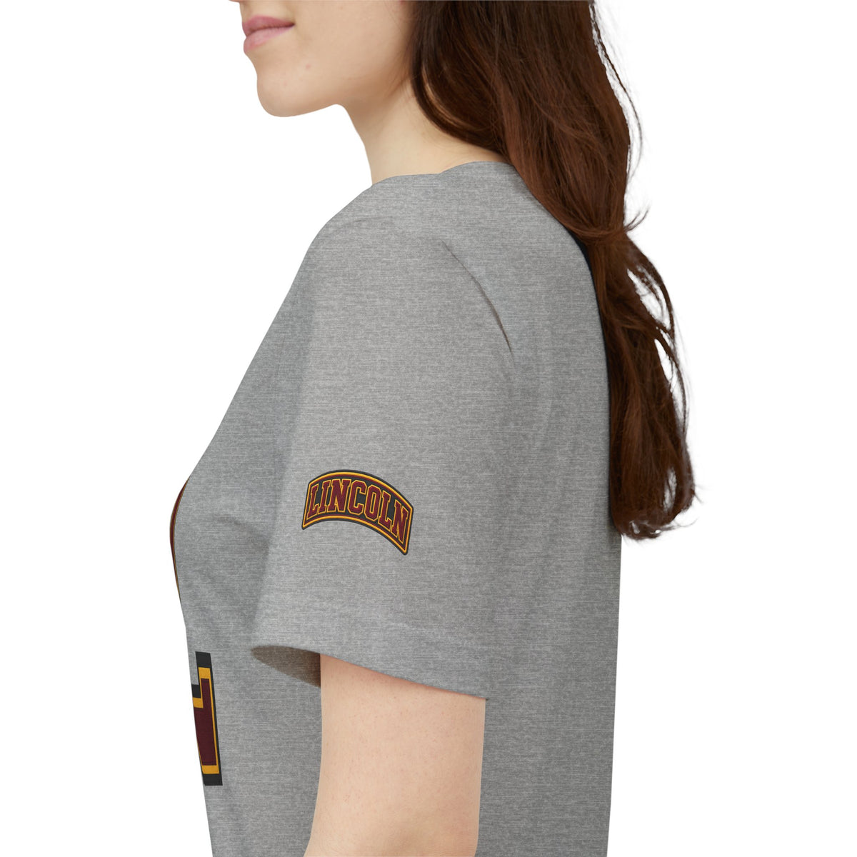 Letter L Varsity T-Shirt - LIONS Custom - Order one size bigger to achieve the look as the female shown.