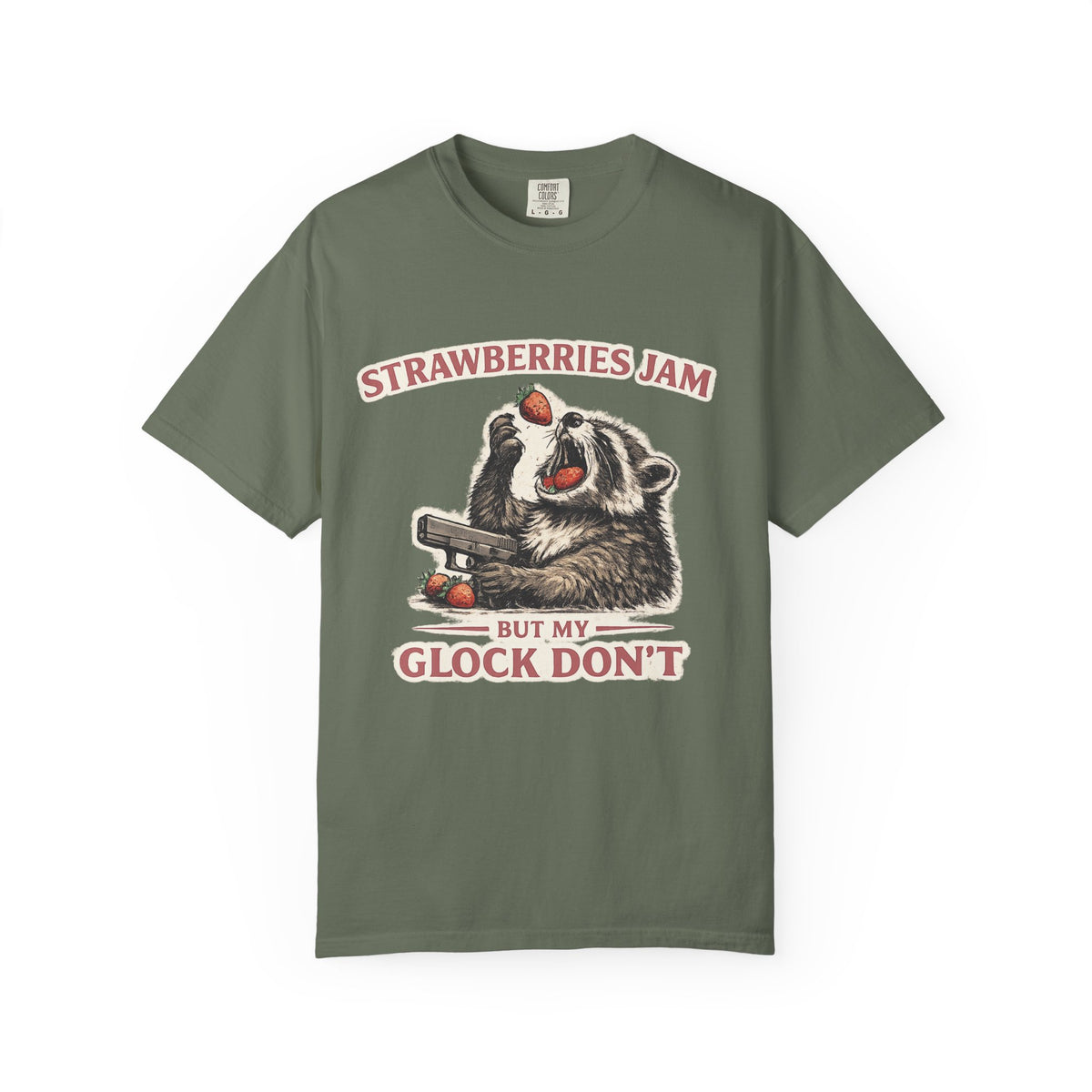 “Strawberries Jam But My Glock Don’t” Graphic T-Shirt