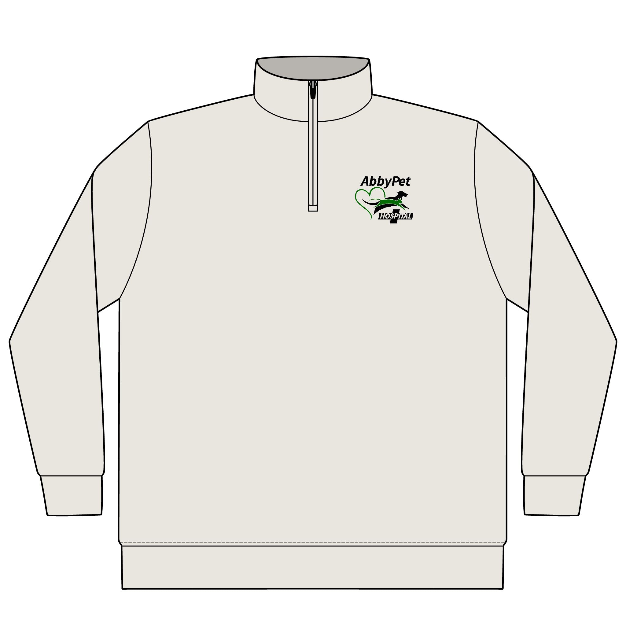 Abby Pet Logo Embroidered Quarter-Zip Pullover