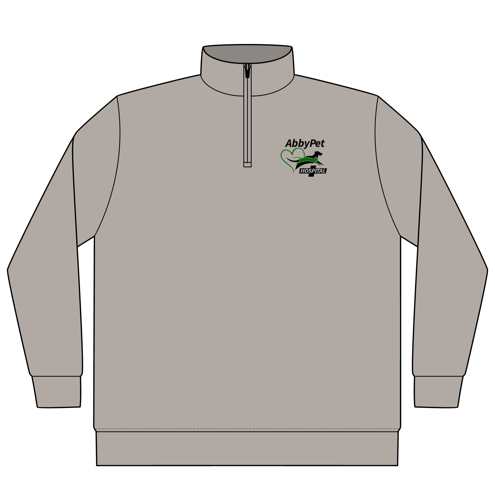 Abby Pet Logo Embroidered Quarter-Zip Pullover