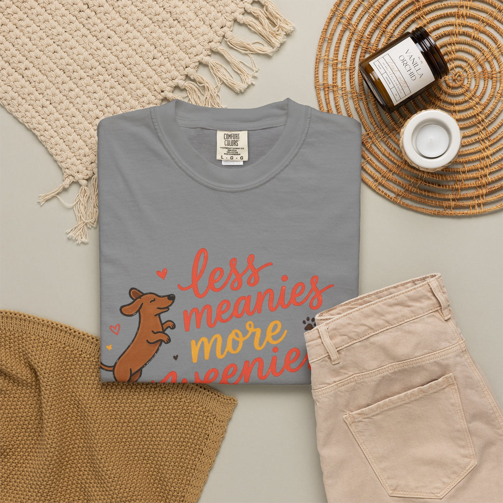 Less Meanies More Weenies Dachshund Graphic T-Shirt