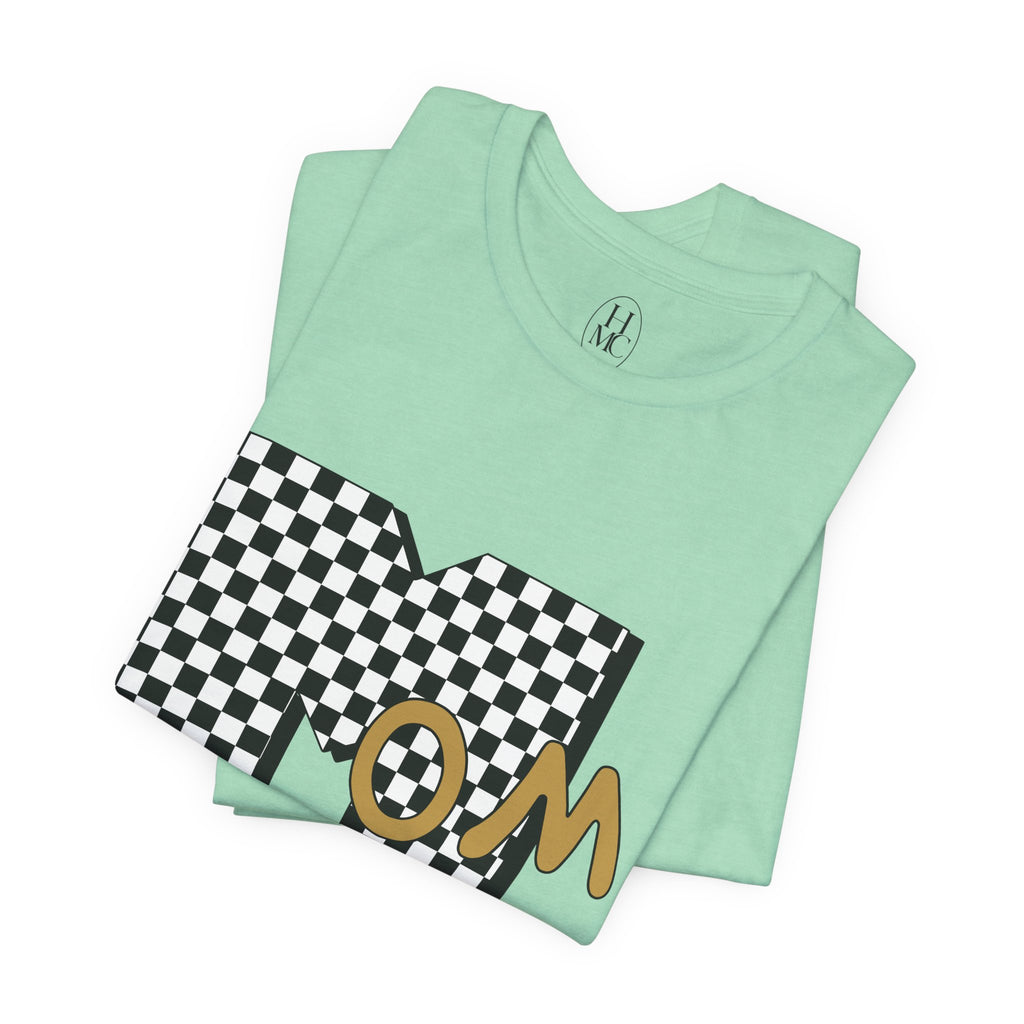 Checkerboard 'Mom' Graphic Tee