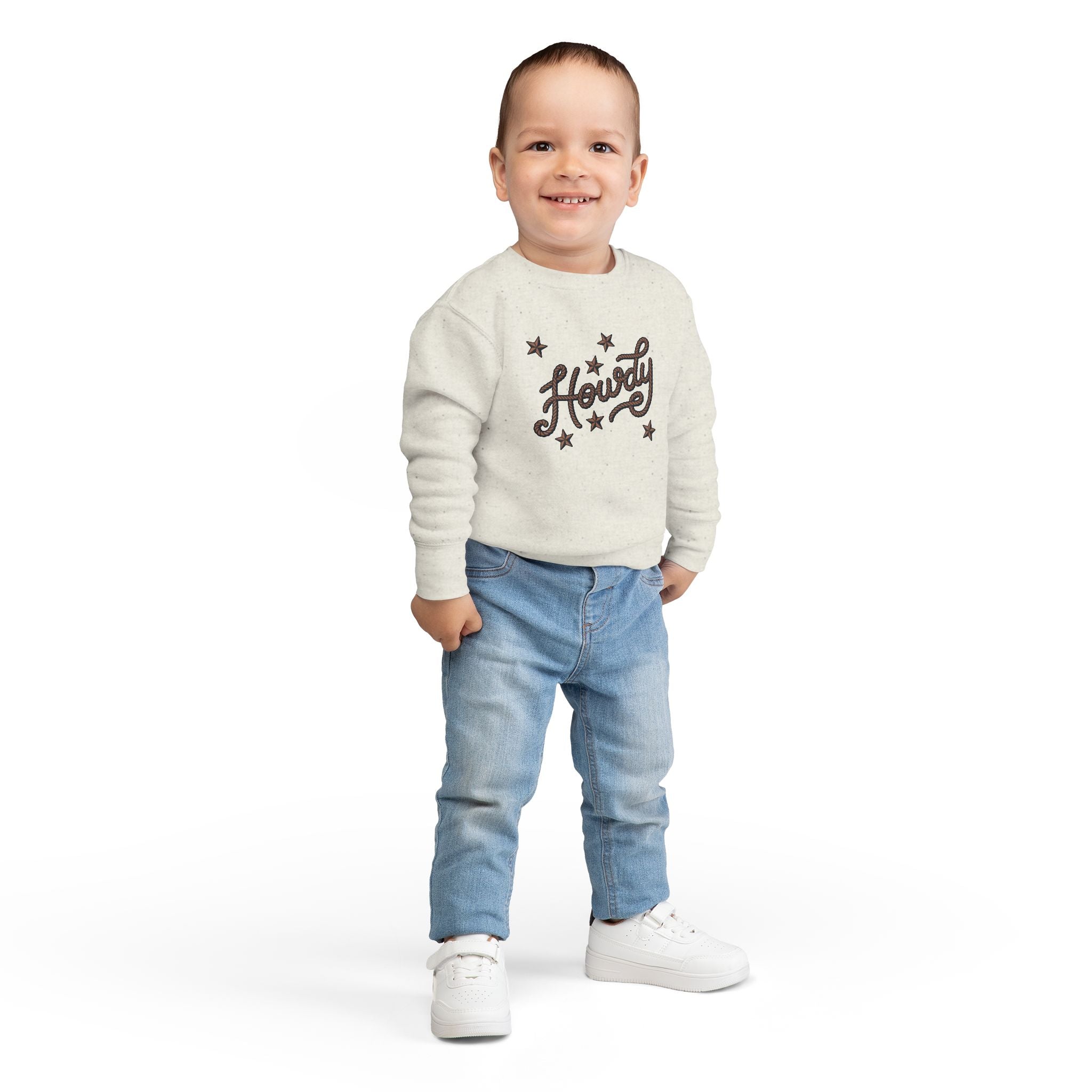 "Howdy" Stars Graphic Pullover for Kids