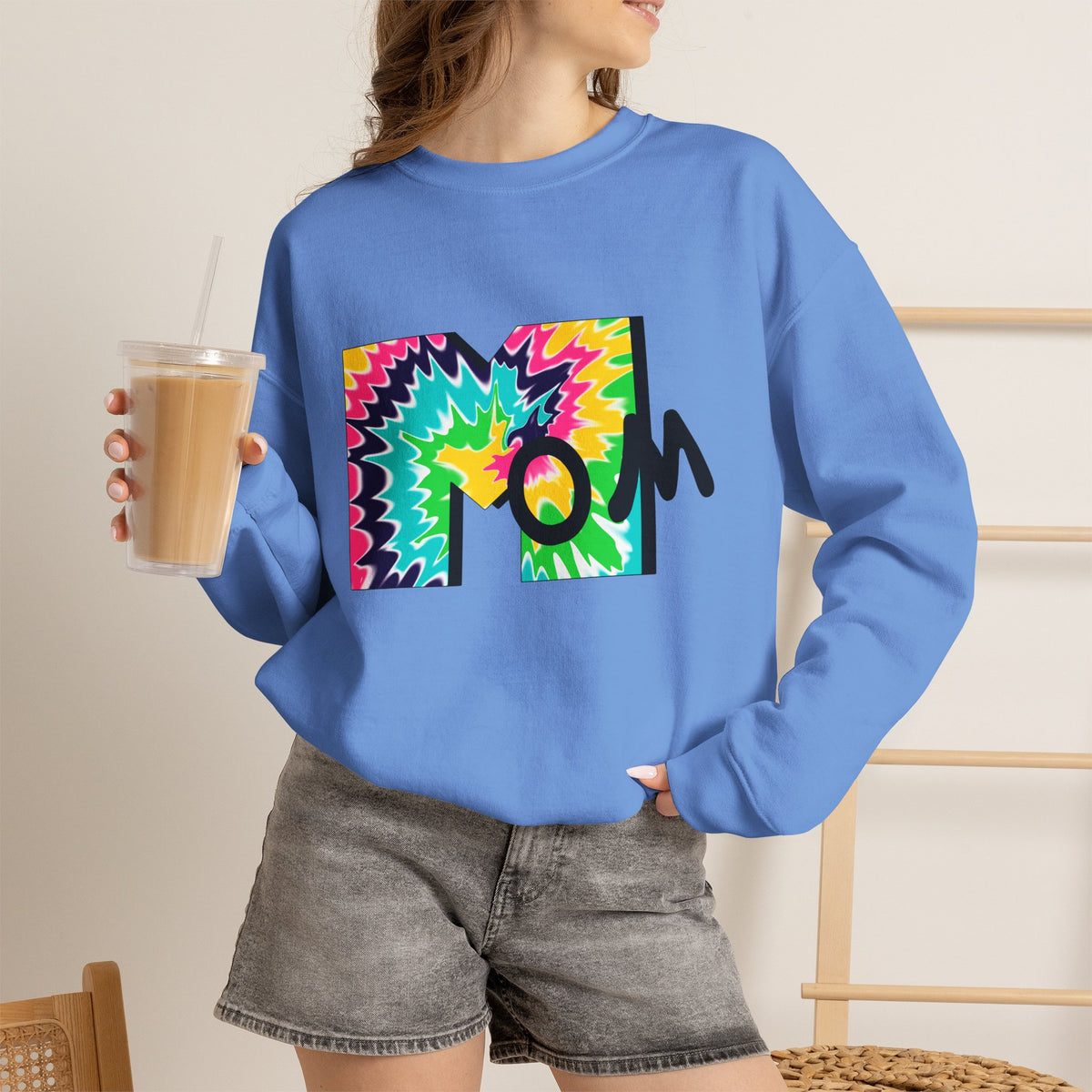 Tie-Dye Mom Crewneck Sweatshirt