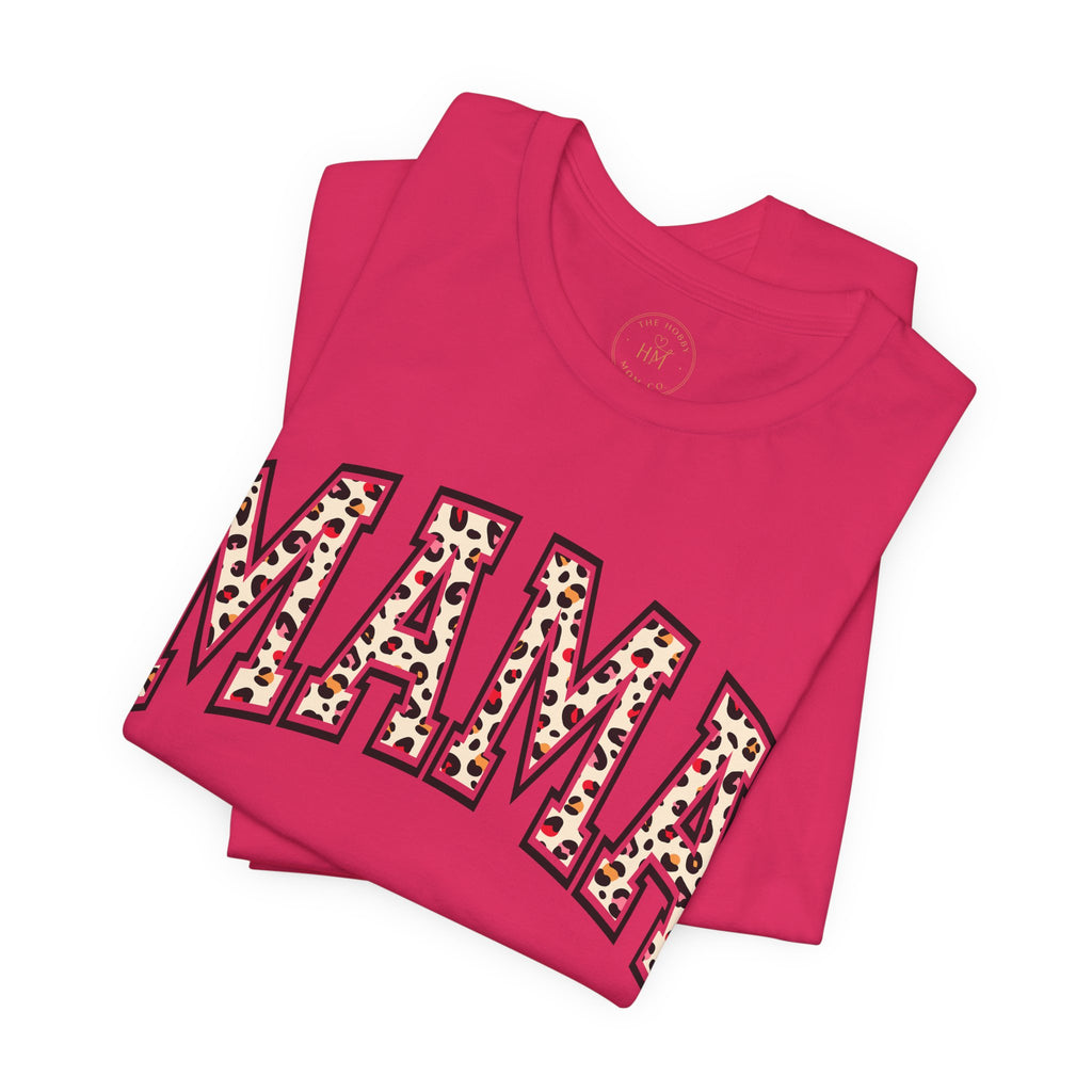 Women's Casual 'MAMA' Leopard Print Graphic Tee