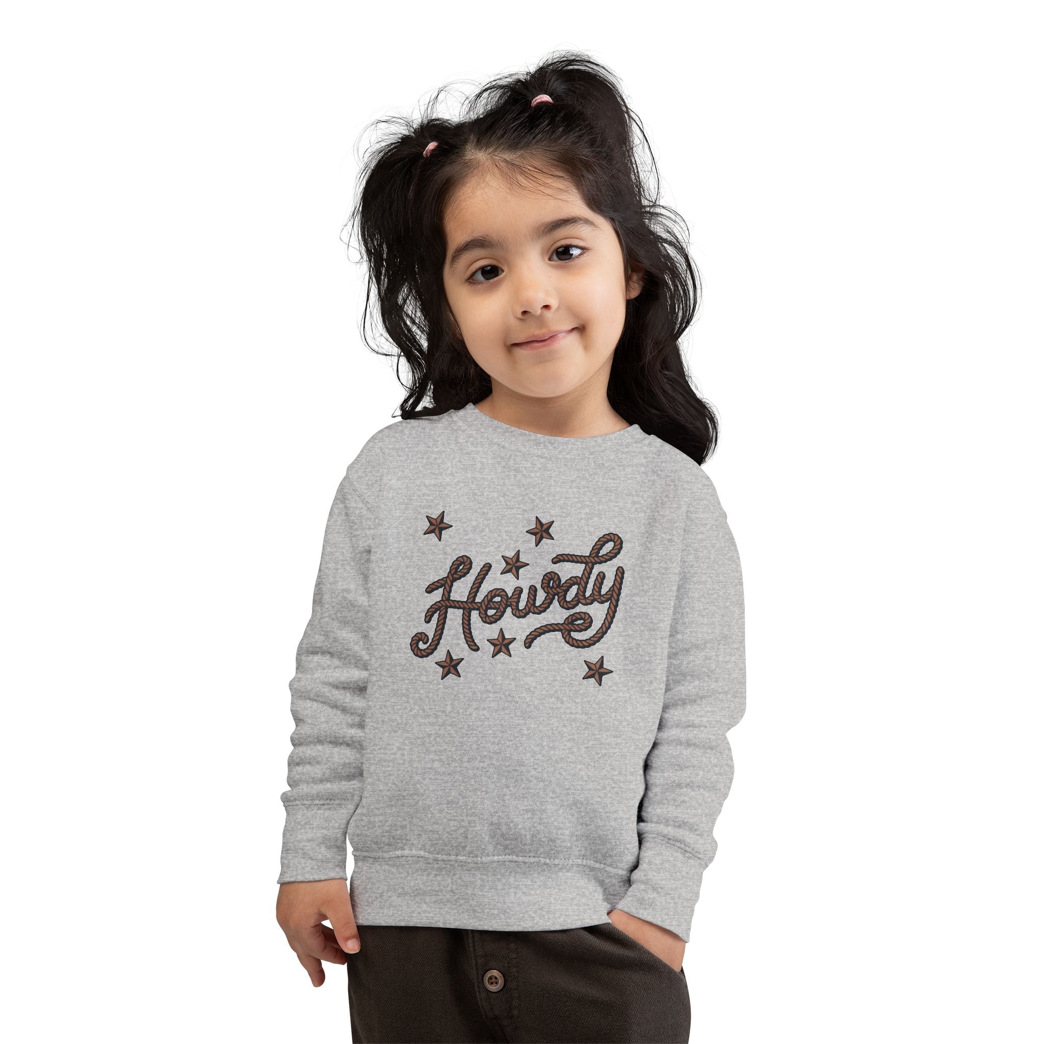 "Howdy" Stars Graphic Pullover for Kids