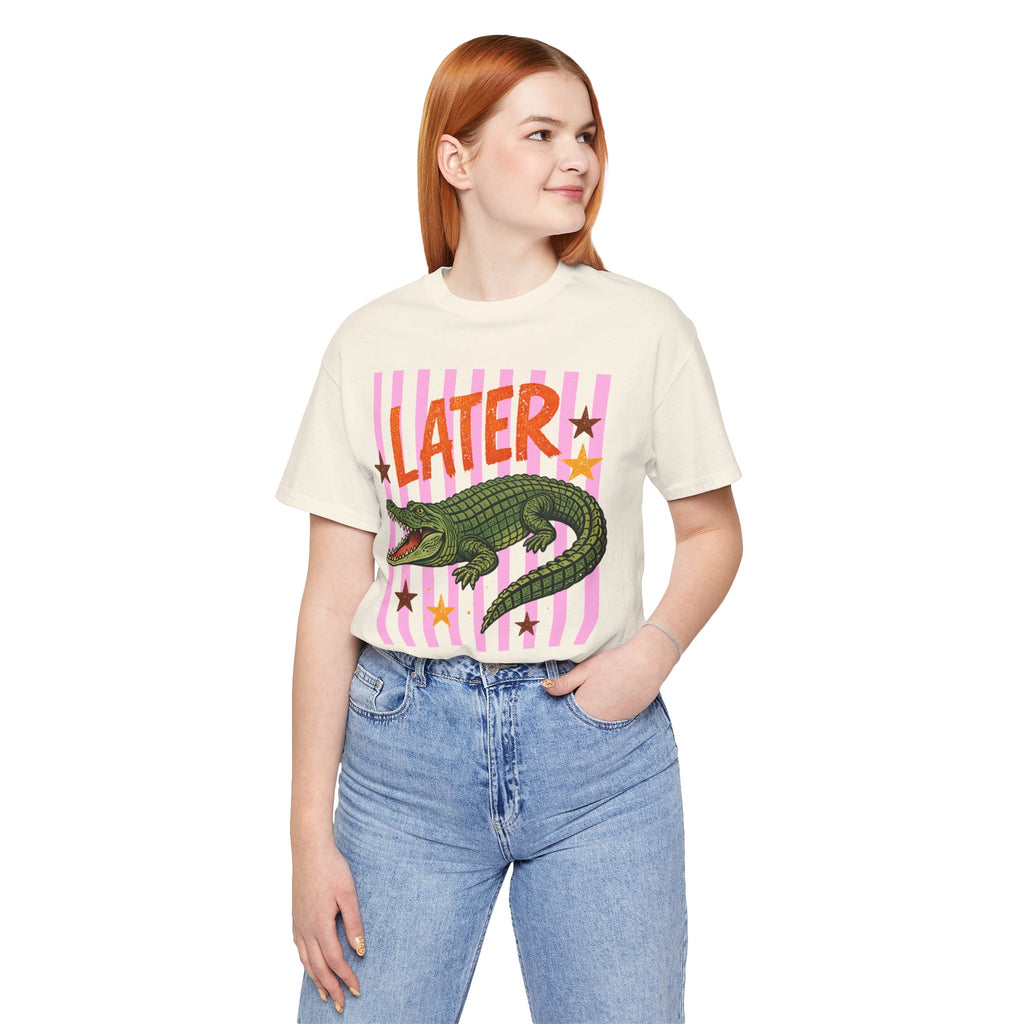 Later Alligator Graphic T-Shirt – Retro Crocodile Graphic Tee