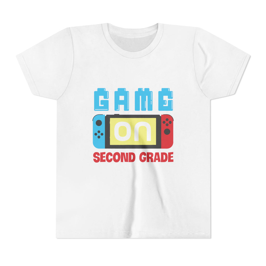 "Game On" Second Grade Gamer Shirt (Custom Name)