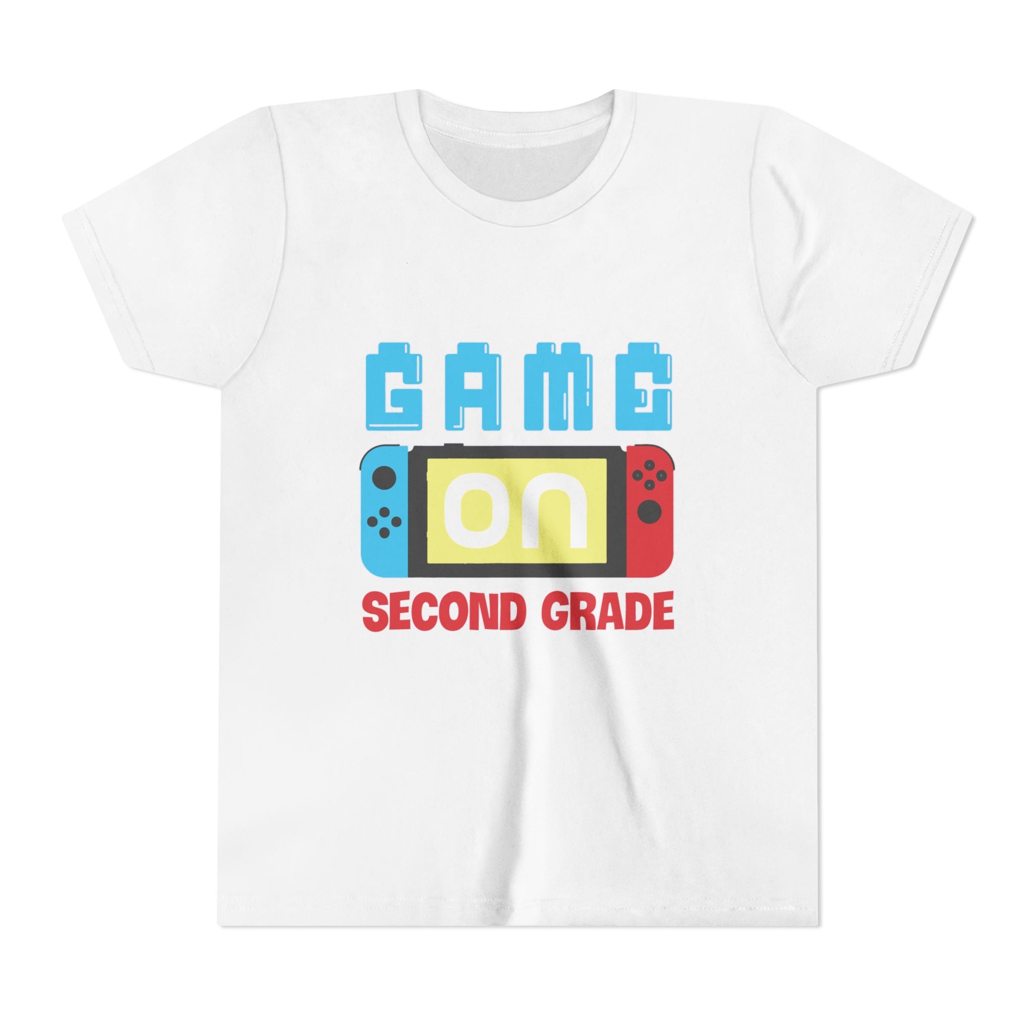 "Game On" Second Grade Gamer Shirt (Custom Name)