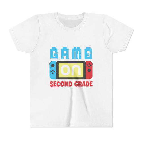 "Game On" Second Grade Gamer Shirt (Custom Name)